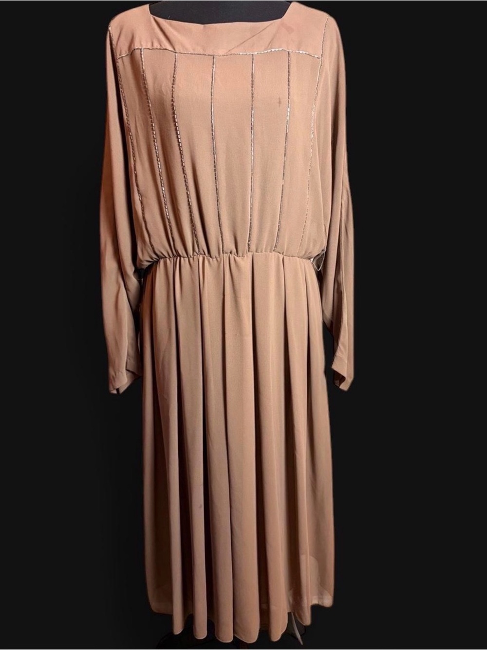 Vintage Lilli Diamond Tan Sequined Dress